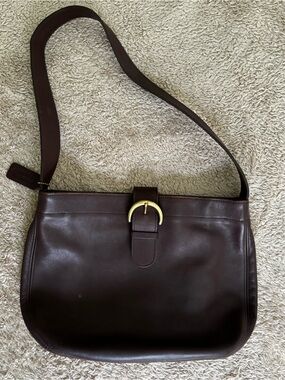 Coach Crossbody Bag - leather Dark Brown